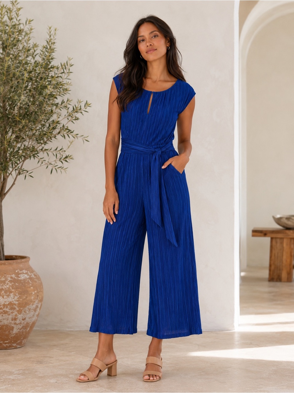 Anthropologie Cobalt Blue Sonata Jumpsuit